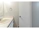 Bathroom featuring single sink vanity and white walls at 3120 Westwood Dr, Acworth, GA 30102