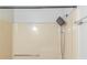 Close-up of shower featuring neutral shower walls and square shower head at 3120 Westwood Dr, Acworth, GA 30102