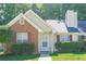 Close up of the front entrance of this charming single story brick and vinyl home at 1249 Scripps Sw Ct, Marietta, GA 30008