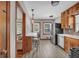 Eat-in kitchen with stainless steel appliances, light countertops, and vintage wood cabinets at 2320 Tilson Cir, Decatur, GA 30032