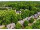 Aerial view of the neighborhood featuring green trees and residential homes at 3227 Collier Gate Se Ct, Smyrna, GA 30080