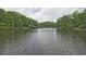 Scenic view of a serene lake surrounded by lush green trees under a partly cloudy sky at 4246 Loch Highland Ne Pkwy, Roswell, GA 30075