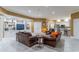Finished basement features a living area with built-ins and a kitchenette at 8470 Lazy Oaks Ct, Atlanta, GA 30350