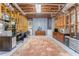 Spacious basement with exposed ceiling and wooden beams at 8470 Lazy Oaks Ct, Atlanta, GA 30350
