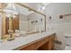 Bright bathroom with a vanity, large mirror, and tiled walls at 3327 Spring Meadow Ct, Tucker, GA 30084