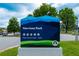 Harrison Park sign showing park hours and recreational activities available in the park at 4408 Brandon Ne Ct, Marietta, GA 30066