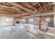 Unfinished basement with framed walls and exposed ceiling is ready to be transformed into living space at 143 Longview Rd, Fayetteville, GA 30214