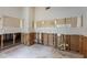A bare kitchen with studs and exposed pipes, ready for renovation and customization at 5856 Rock Rd, Union City, GA 30291