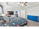 Spacious main bedroom with trey ceiling and view into a sitting area at 6360 Boulder Rdg, Cumming, GA 30028