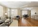 Open-concept living and dining area with hardwood floors and natural light at 1101 Juniper Ne St # 632, Atlanta, GA 30309