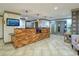 Stylish lobby area with a wood-paneled front desk, modern lighting, and tile flooring at 1101 Juniper Ne St # 632, Atlanta, GA 30309