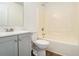 Bathroom featuring a shower/tub combo at 1104 Driftwood Ct, Mcdonough, GA 30252