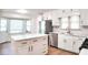 Bright kitchen featuring white cabinetry, a center island, stainless steel appliances, and modern finishes at 2745 Saxon Drive, Duluth, GA 30096