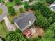 Aerial shot of a home showcasing its large backyard, deck, patio, and overall lot size in a desirable neighborhood at 4715 Northridge Dr, Cumming, GA 30040