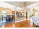 Open-concept kitchen with stainless steel appliances and granite countertops at 3210 Avondale Pkwy, Powder Springs, GA 30127