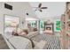 Bright living room with a fireplace, hardwood floors, and ample natural light at 3320 Goldmist Dr, Buford, GA 30519