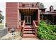 Backyard with two-story deck and stairs leading to yard at 5461 Park S Pl, Atlanta, GA 30349