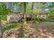 Spacious backyard with beautiful trees, deck, and brick exterior of the property. A great location! at 3362 Northbrook Dr, Atlanta, GA 30340