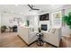 Cozy living room with a fireplace, plush sofas, and natural light at 3610 Silvery Way, Powder Springs, GA 30127