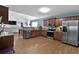 Large kitchen with stainless appliances and plenty of counter space open to the living area at 1885 Hickory Station Cir, Snellville, GA 30078