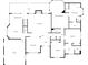 Detailed first floor plan showcasing layout, including kitchen, living, and bedrooms at 1285 Rivershyre Pkwy, Lawrenceville, GA 30043