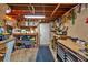 Basement workshop with lots of storage, lighting and workbench space at 6863 Recreation Ln, Acworth, GA 30102