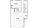 Detailed floor plan showcasing the layout of the first floor, including the garage, bedroom, bathroom, and closet at 4173 Chatham Ridge Dr, Buford, GA 30518