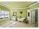 Bright bathroom featuring a clawfoot tub, tile flooring, and a vanity with a mirror at 238 Trecastle Sq, Canton, GA 30114