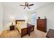 Cozy bedroom with a comfortable bed and carpet at 238 Trecastle Sq, Canton, GA 30114