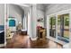Living room featuring hardwood floors and sliding door to the patio at 4251 Lantern Hill Dr, Dacula, GA 30019