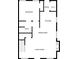 First-floor floor plan featuring a living room, dining area, kitchen, bedroom, and bath at 786 Neal Nw St, Atlanta, GA 30318