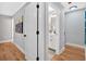 Hallway leads to bathroom with vanity at 786 Neal Nw St, Atlanta, GA 30318