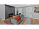Cozy living room showcasing a decorative fireplace, comfortable seating, and an open layout at 786 Neal Nw St, Atlanta, GA 30318