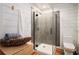 Modern bathroom featuring a glass-enclosed shower and contemporary fixtures at 2 N Broad St, Porterdale, GA 30070