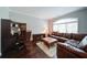 Comfortable living room featuring hardwood floors, a large window and natural lighting at 4645 Waterford Dr, Suwanee, GA 30024