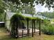 Landscaped backyard with a covered deck perfect for entertaining at 3291 Shady Oak Dr, Atlanta, GA 30340