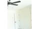 Simple bedroom with white trim and ceiling fan at 3855 Saddle Bag Ct, Dacula, GA 30019