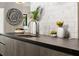 Close up of the kitchen with a modern sink, granite countertops, and decorative accents at 570 Martina Ne Dr, Atlanta, GA 30305