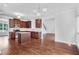 Kitchen with an island and stainless steel appliances at 1433 Sand Way, Lawrenceville, GA 30045