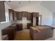 New kitchen featuring custom cabinets and a center island at 610 Presley Farm Pkwy, Rockmart, GA 30153