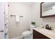 Bathroom featuring a mirror, a cream vanity, and a shower/tub combo at 1223 Whitlock Ridge Sw Dr, Marietta, GA 30064