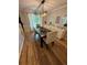 Dining room with a modern light fixture and matching chairs at 190 Grayland Creek Dr, Lawrenceville, GA 30046