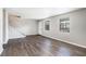 Bright, airy living room with new laminate flooring, fresh paint and lots of natural light at 6354 Shannon Pkwy # 30C, Union City, GA 30291