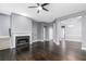 Cozy living room features a fireplace at 1292 Creekside Se Ter, Smyrna, GA 30082