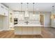 Stylish kitchen with a large center island, white cabinets, modern appliances, and pendant lighting at 2226 Upper Burris Rd, Canton, GA 30114
