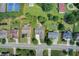 Aerial view of the homes and landscape at 5220 Wild Cedar Dr, Buford, GA 30518