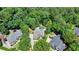 This aerial shot showcases the property's prime location amidst a canopy of trees and manicured lawns at 7920 Tintern Trce, Duluth, GA 30097