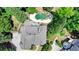 Aerial view of the backyard with a swimming pool, and a patio at 7920 Tintern Trce, Duluth, GA 30097
