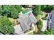 Stunning aerial view of the home with lush landscaping and a beautiful in-ground pool at 7920 Tintern Trce, Duluth, GA 30097
