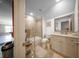 Well-appointed bathroom featuring a vanity, shower, and neutral finishes at 149 Avalon Way, Sharpsburg, GA 30277